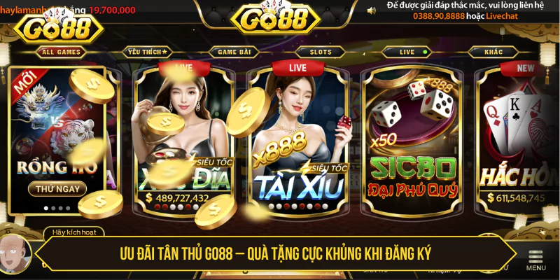Ưu Đãi Tân Thủ GO88 Và Quà Tặng Cực Khủng Khi Đăng Ký Ưu Đãi Tân Thủ Go88 – Quà Tặng Cực Khủng Khi Đăng Ký
